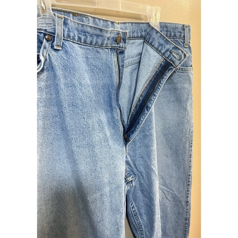 Vintage Levi's 540 Relaxed Fit Men's W42 x L32 Brown Tab Light Wash Made in USA